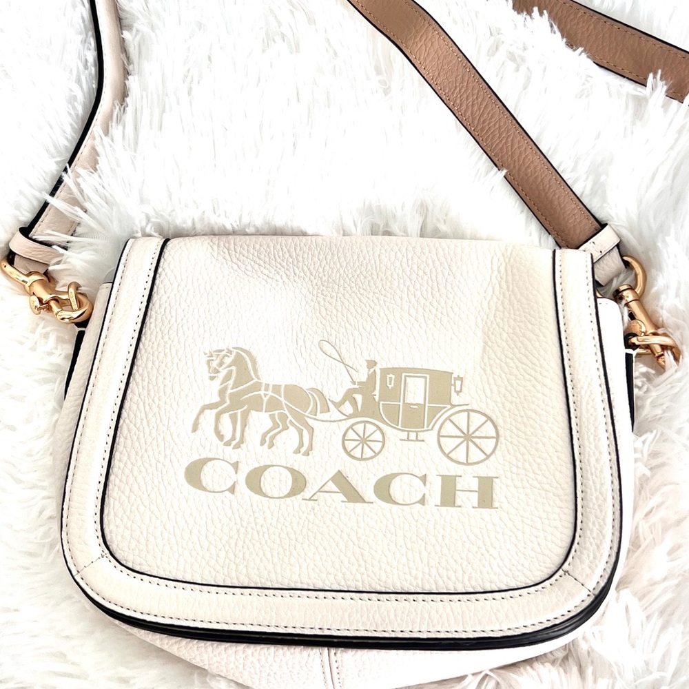 NWOT Coach Horse & Carriage Crossbody Saddle Bag